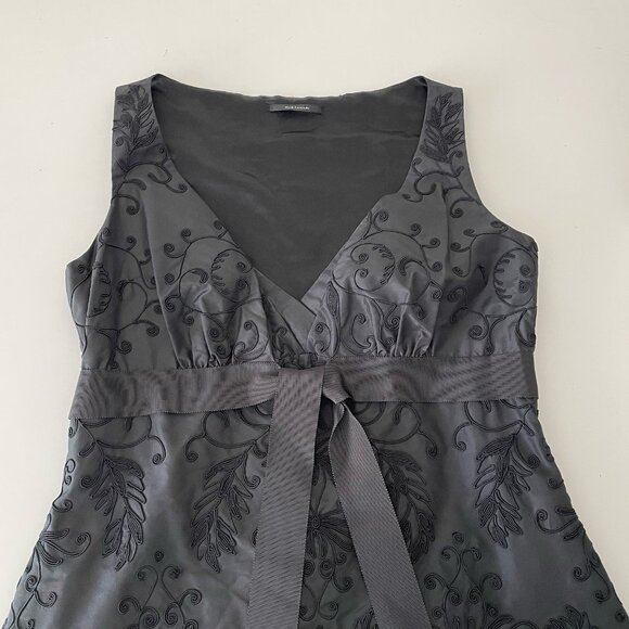 ELIE TAHARI Black 100% Silk MIRI Cocktail Dress Bubble Hem Soutache Detail Small - Picture 3 of 10